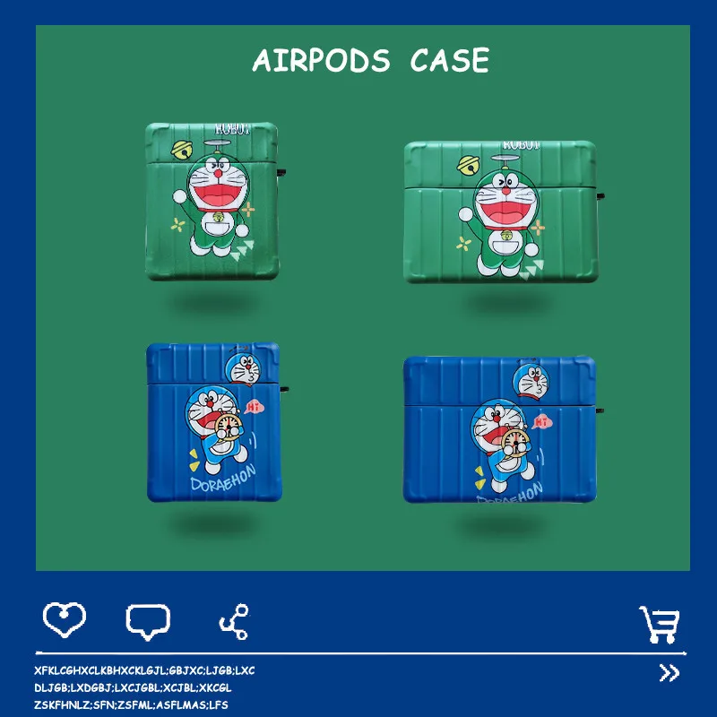 

Creative Personality Cartoon Doraemon Apple AirPods 2 Case Cover AirPods Pro Case IPhone Earphone Accessories Air Pod Case