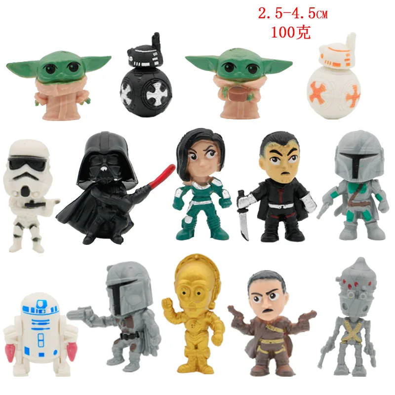 

New Disney 14 PCS Star Wars Yodas PVC Action Figure Anime Character Collectible Doll Mini Model Kids boy girl Gift Toy