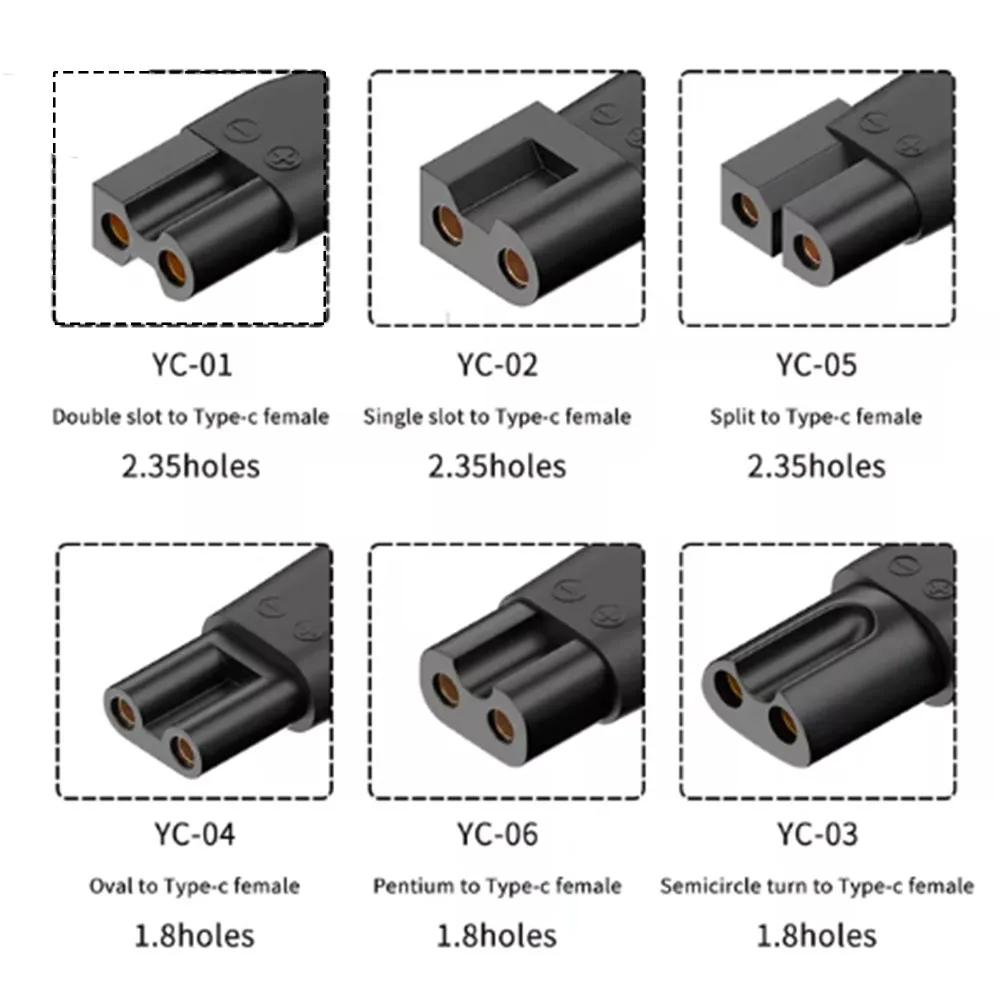 Фото 6 шт. USB Type C зарядное устройство адаптер питания для бритья для универсальной электрической машинки для стрижки волос триммеры для бороды бритвы №4