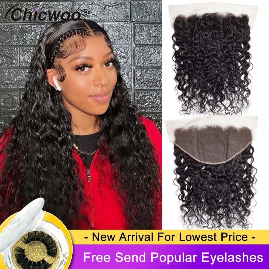 

13x4 13x6 HD Lace Frontal Water Wave 4x4 5x5 6x6 7x7 Invisible Fine Melt Lace Closure Brazilian 100% Human Hair With Baby Hair