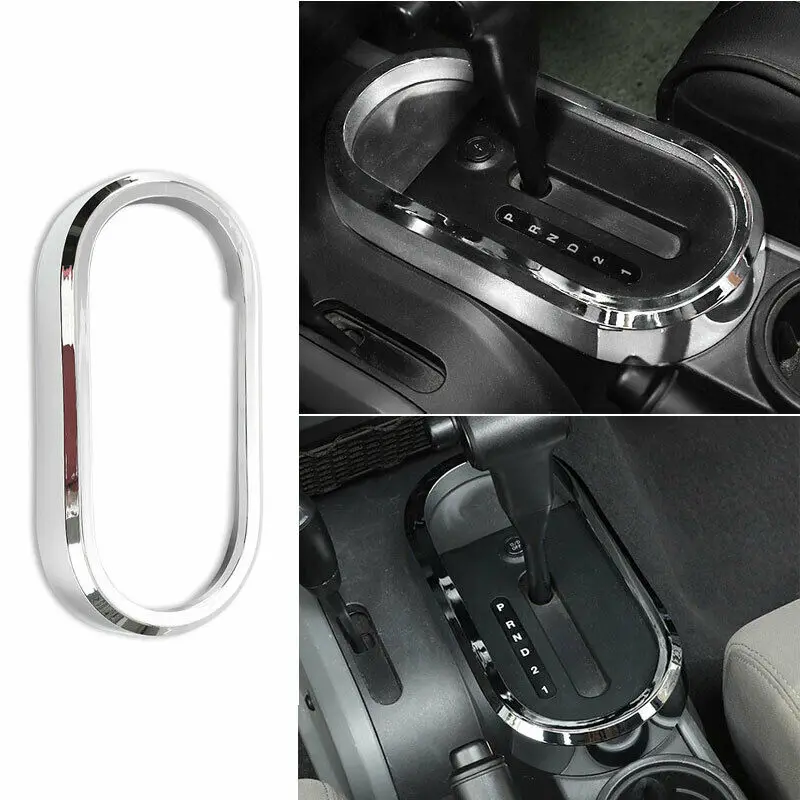 

Для 2007-2010 Jeep Wrangler JK ABS Хромированная консоль переключения передач рамка Крышка отделка