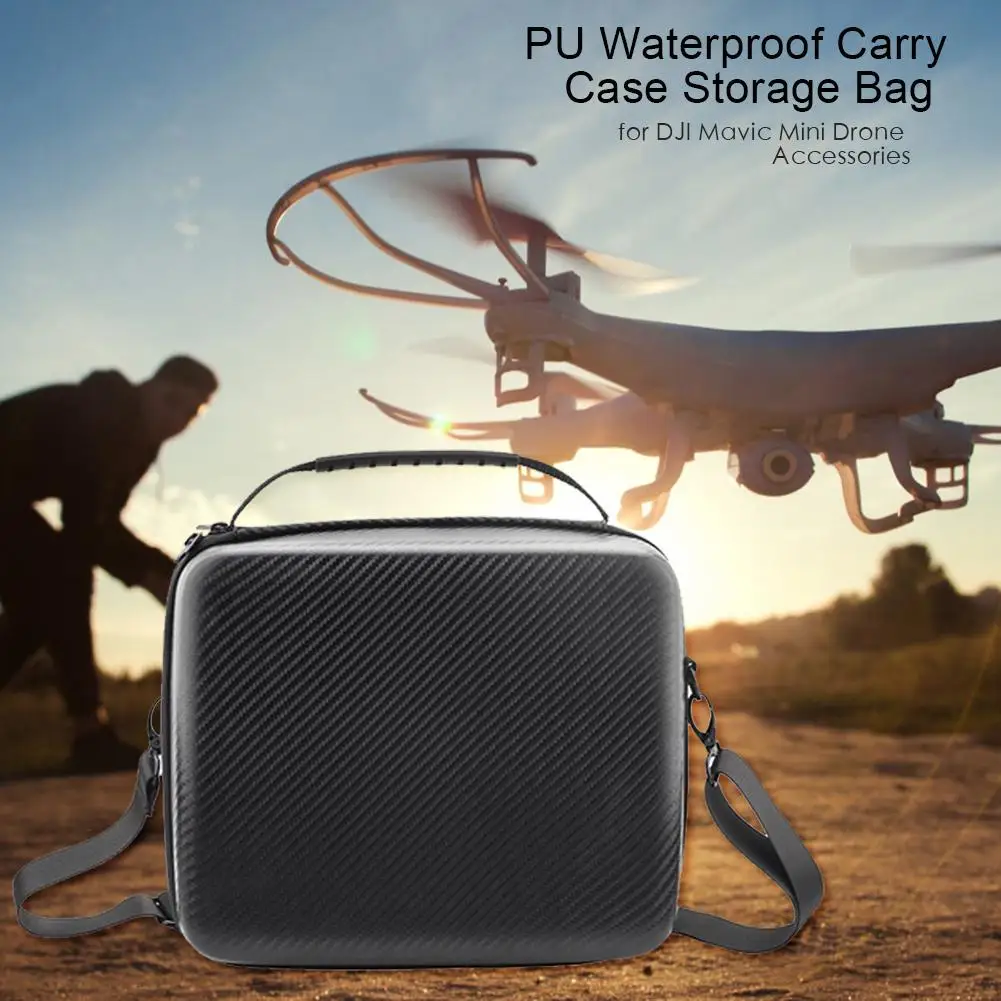 

Сумка на плечо для хранения, портативный чемодан из искусственной кожи для DJI Mavic Mini Drone, водонепроницаемая сумка, защитная сумка, аксессуары