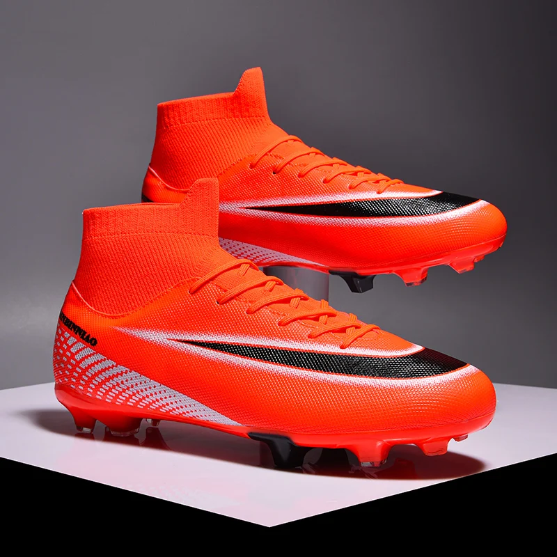 

Men Ultralight Soccer Shoes Ankle Boots High-quality TF/FG Training Football Boots Professional Match Goalkeeper Grassland