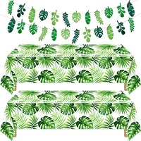 hawaiian palm leaves disposable tableware tropical wedding birthday party jungle safari kids birthday party aloha forest party