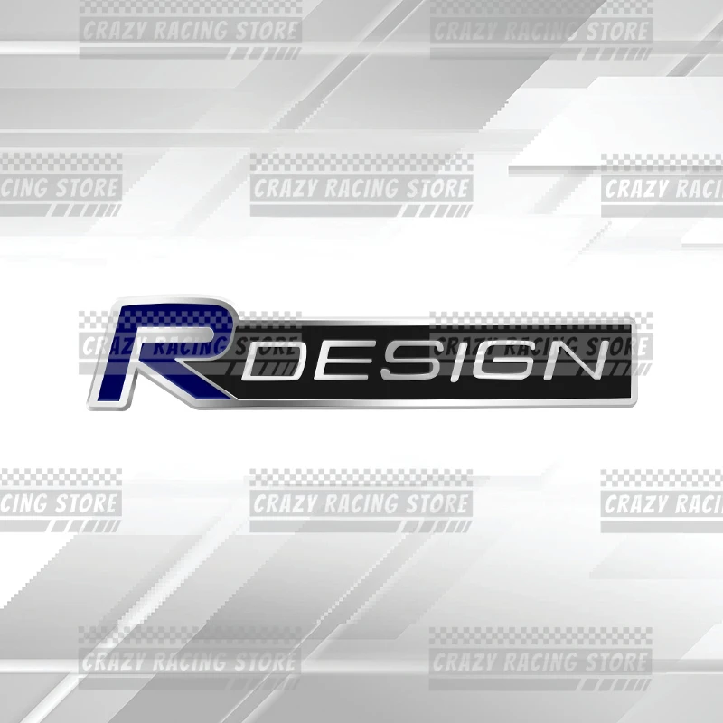 Автомобильные значки R Design, эмблема багажника, металлические наклейки, наклейки на кузов, декор в виде решетки с буквами для Volvo V40 V50 XC40 XC60 XC90 V60 S40 S60 V70