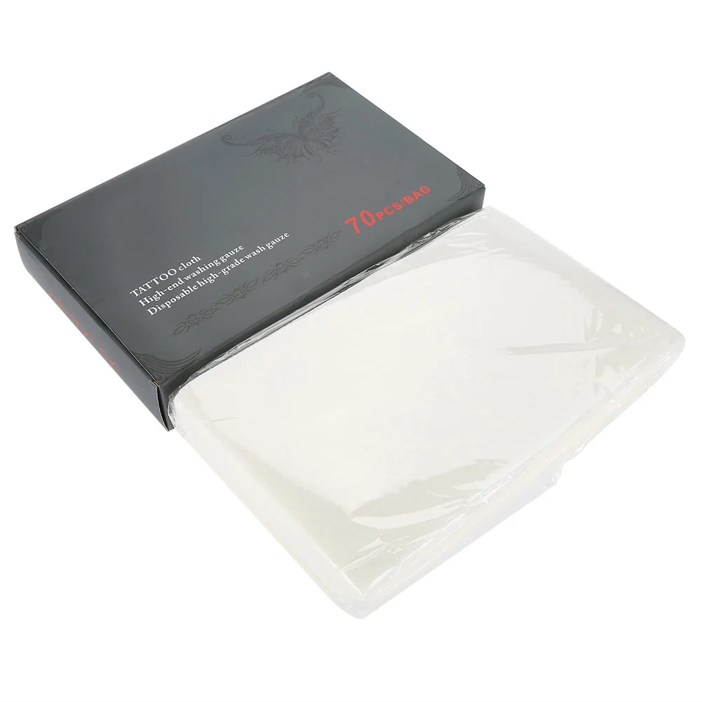 

70pcs Disposable Tattoo Towel Paper Tissue Cloth Cotton Cleaning Body Facial Skin Care Makeup Disposable Tattoo Paper