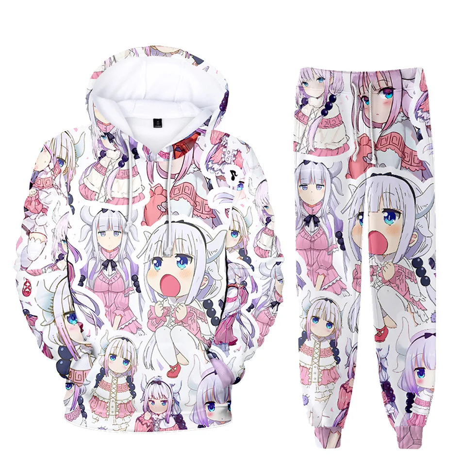 

Kyoto Animation Miss Kobayashi's Dragon Maid 3D Print Sweatshirt Sweatpants Suit Hoodies Trousers 2 Piece Set Boys/Girls Clothes