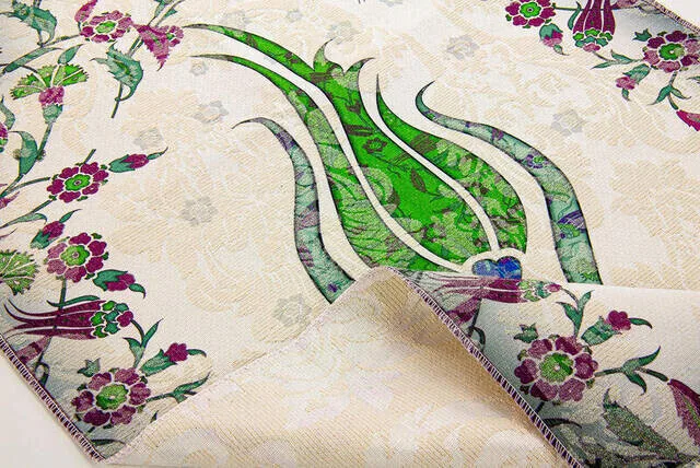 IQRAH Child Prayer rugs-Tulip pattern-Green color