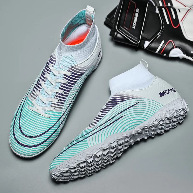 

Harland Soccer Shoes Cleats Original Outdoor Long Spike Chuteira Society Studded Football Boot Wholesale Futsal Training Sneaker