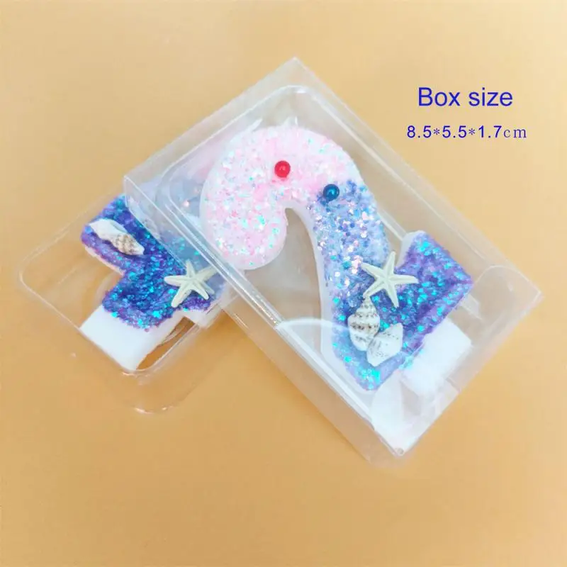 3D цифровая свеча для украшения торта розовые блестящие свечи на день рождения