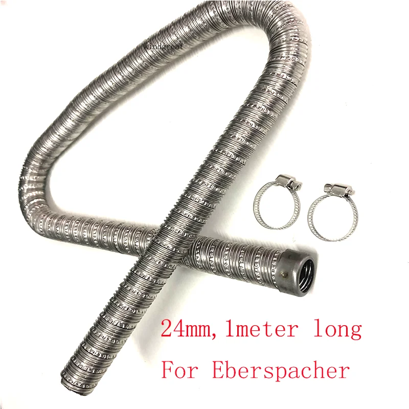 Стояночный дизельный Обогреватель воздуха длиной 100 см, 22 мм, 24 мм, выхлопная труба для Webasto AT2000 S ST Eberspacher Airtronic D2 D4 D4S