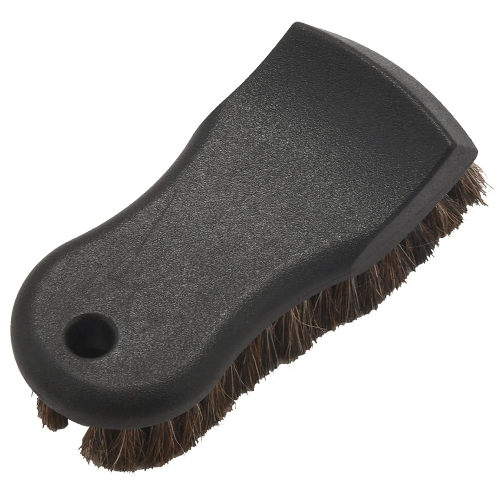 

Car Cleaning Brush, Soft Horse Hair Detailing Brush Non-Slip Handle Wash Vehicle Brush for Rim Chassis, Radiator Grille