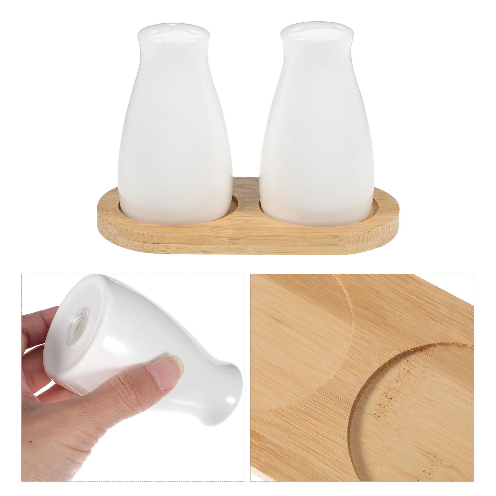 

Shaker Seasoning Jar Salt Pepper Condiment Ceramic Bottle Porcelain Sugar Rustic Farmhouse Herb Dispenser Serving Coffee Bowl