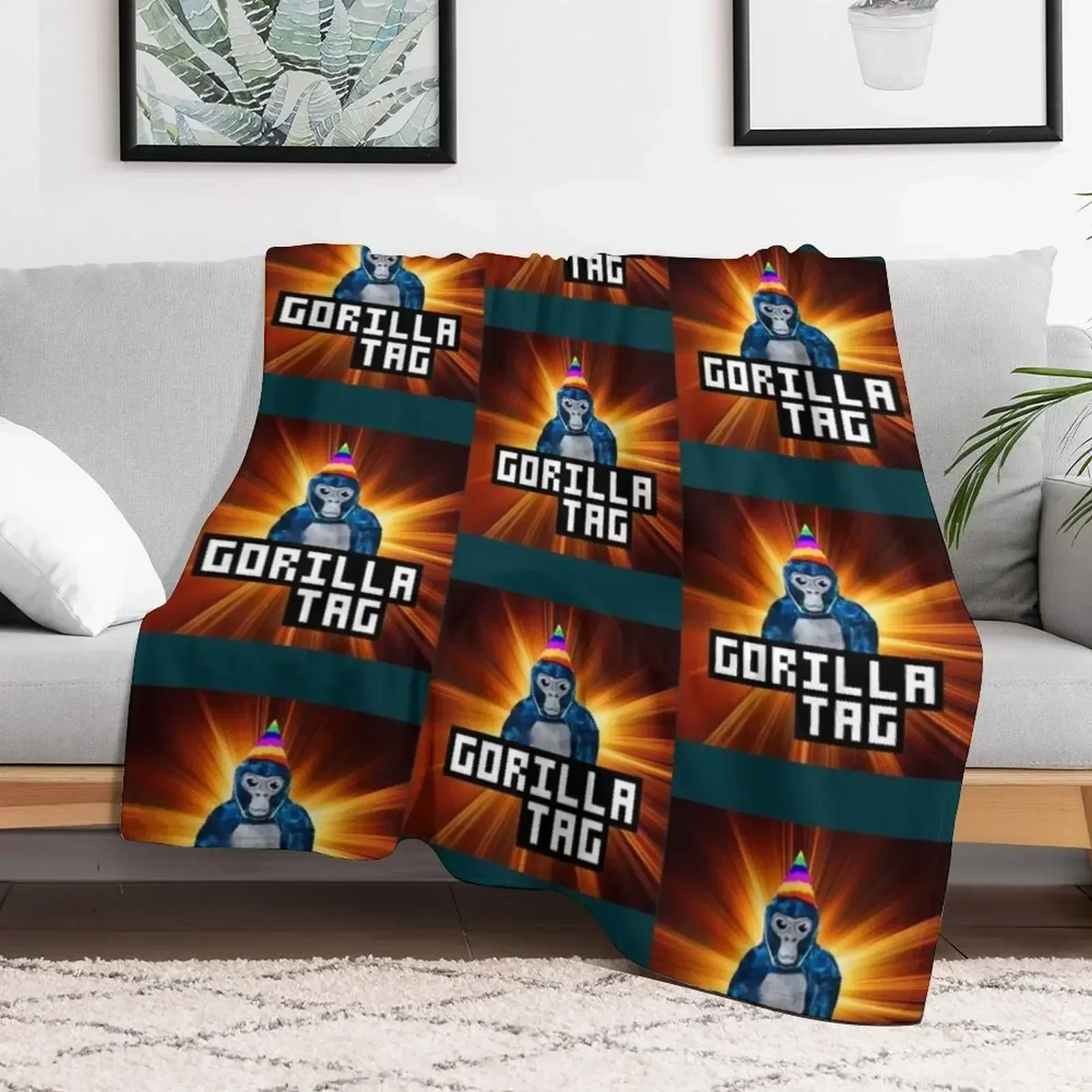 Одеяло с огнем на день рождения Gorilla Tag роскошное одеяло для путешествий одеяла