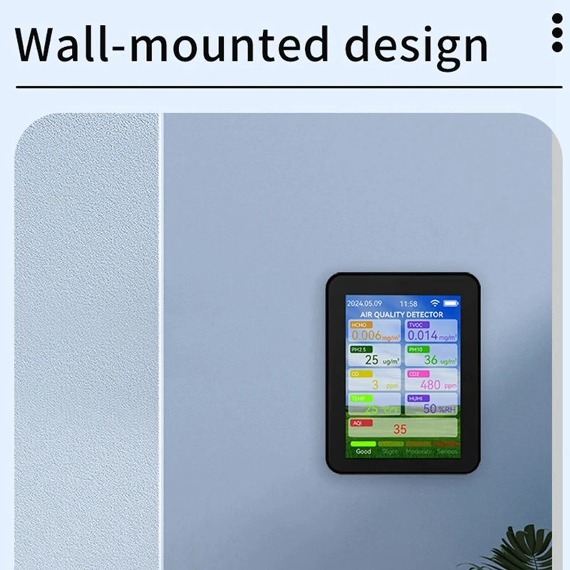 Tuya Wi-Fi измеритель качества воздуха HCHO TVOC тестер угарного газа CO2 PM2.5/10 портативный