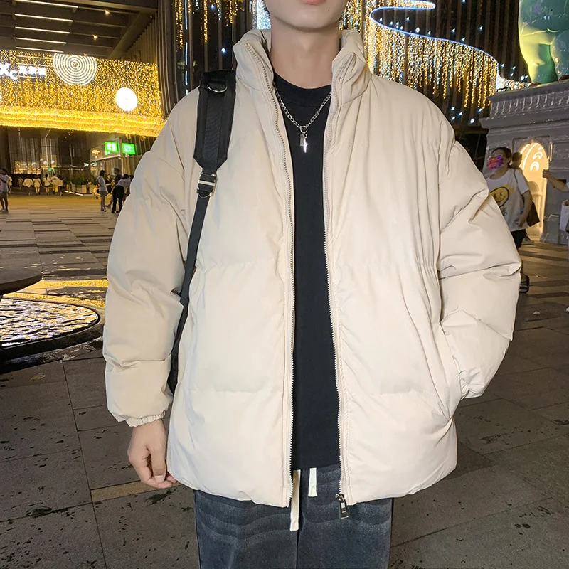 Winter Jacket Men Warm Fashion 4-color Casual Thickened Down Jacket Men Streetwear Loose Coat Mens Parker Large Size M-5XL