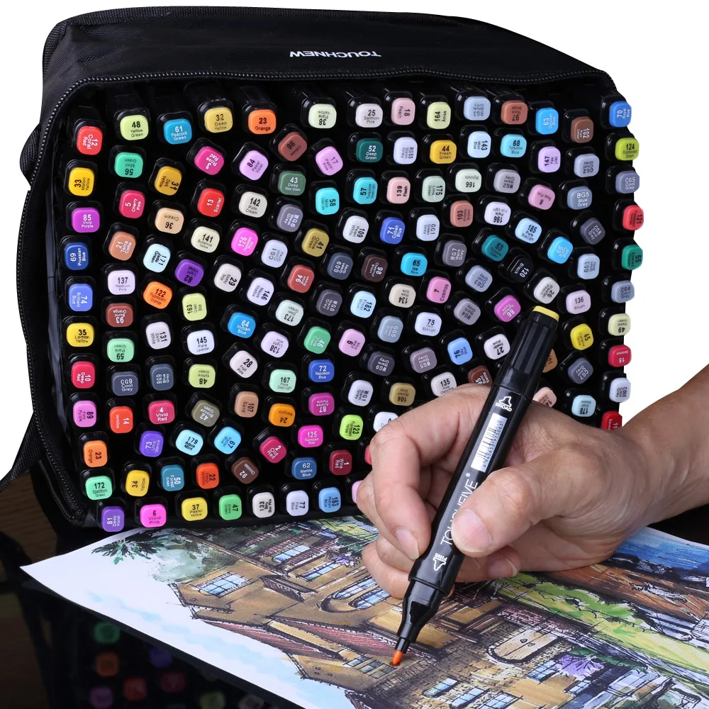 

30 Skin Markers for sketching colors a set of professional markers, felt pens for drawing in a case