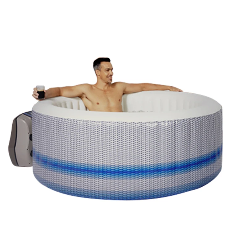 

Outdoor Portable Inflatable Round Hot Tub SPA 6 Persons with Pump and Heater