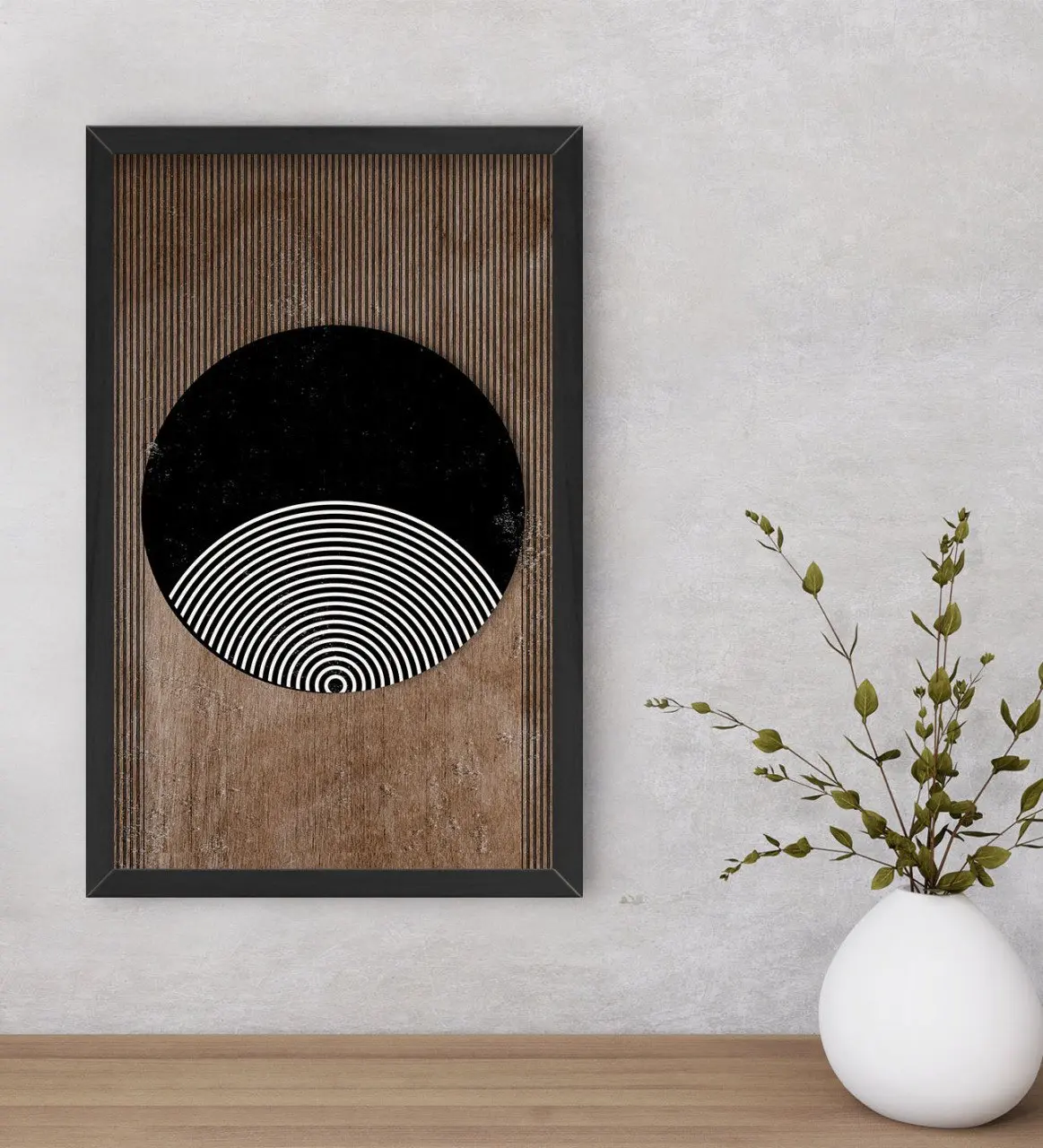 

BK Home Modern Art Decorative Wood Black Framed Tablo-1