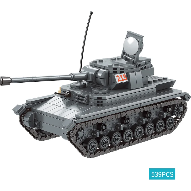 

World War II Military Model Panzerkampfwagen IV Tank Collection Ornament Building Blocks Bricks Toys Girl Gifts