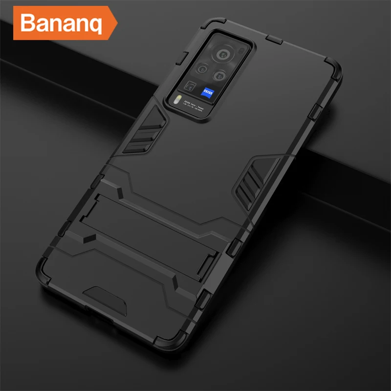 

Bananq Shockproof Armor Case For VIVO X6 X7 X9 X20 X21 X23 X27 X30 X50 X60 Pro X9S Plus X21I X21S Silicone PC Hybrid Stand Cover