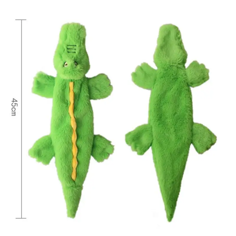 

New Cute Plush Toys Squeak PetCrocodile Pig Elephant Animal Sound Paper Plush Toy Dog Chew Squeaky Whistling Involved Dog Toys