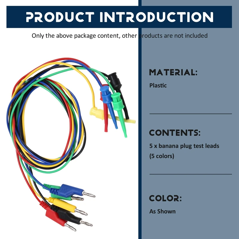 5 шт. 4 мм тестовый крючок зажим для штабелируемой вилки типа банан комплект