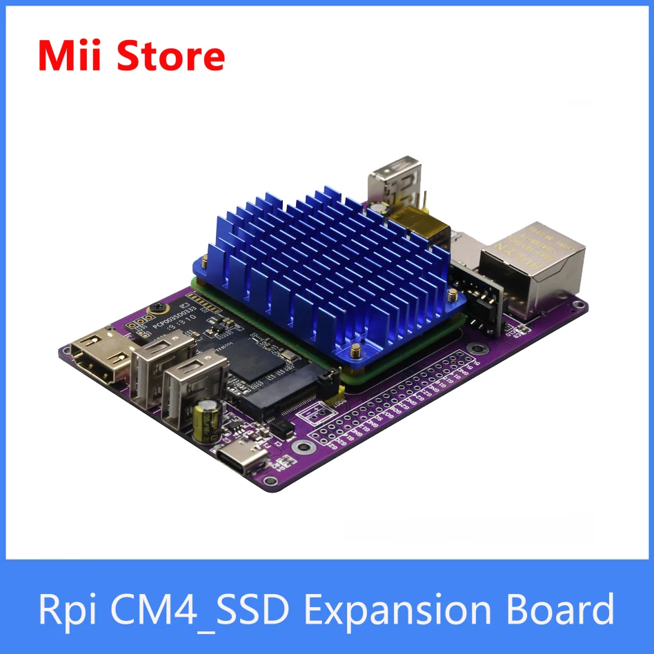 Raspberry Pi CM4 CM4_SSD Expansion board Aluminum Case With heatsink NVME M.2 USB HDMI