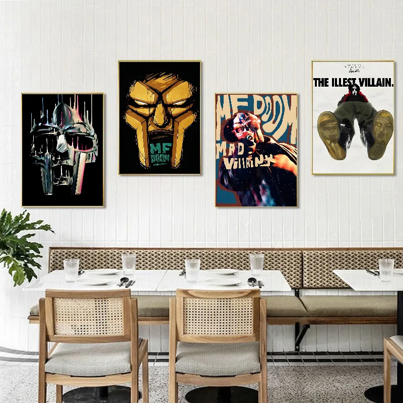 Madlib M-MF D-Doom Poster Self-adhesive Art Waterproof Paper Sticker Coffee House Bar Room Wall Decor