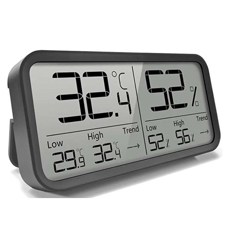 

LCD Digital Temperature,Humidity Meter For Home Indoor,Electronic Hygrometer Thermometer,Weather Sensor Gauge,Black