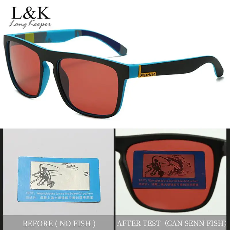 

Long Keeper Designer Polarized Sunglasses Men Ultralight Fishing Sun Glasses Male Eyewear Uv400 Square Anti Glare Eyewear Gafas