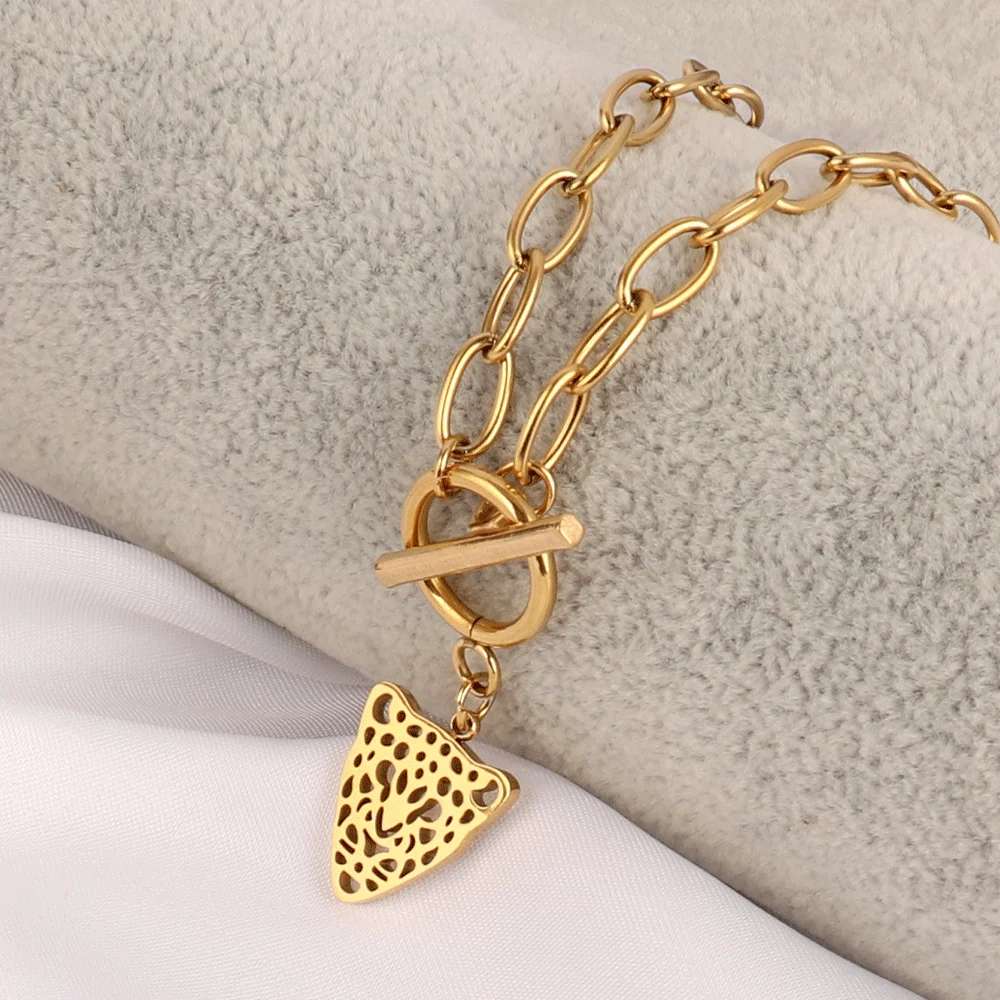 Ожерелье из нержавеющей стали 316L для женщин винтажное ожерелье с подвеской в