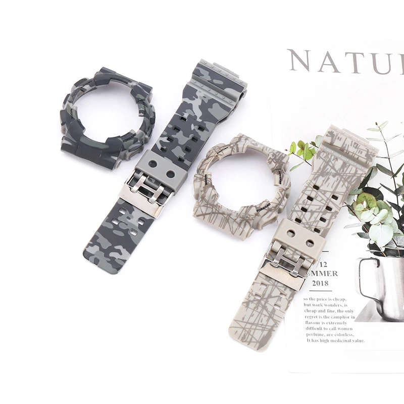Camo Resin band Suitable for Casio G-shock GA110 120 140 GD120 GLS-100 GAX100 Men's and women's strap Watch accessories