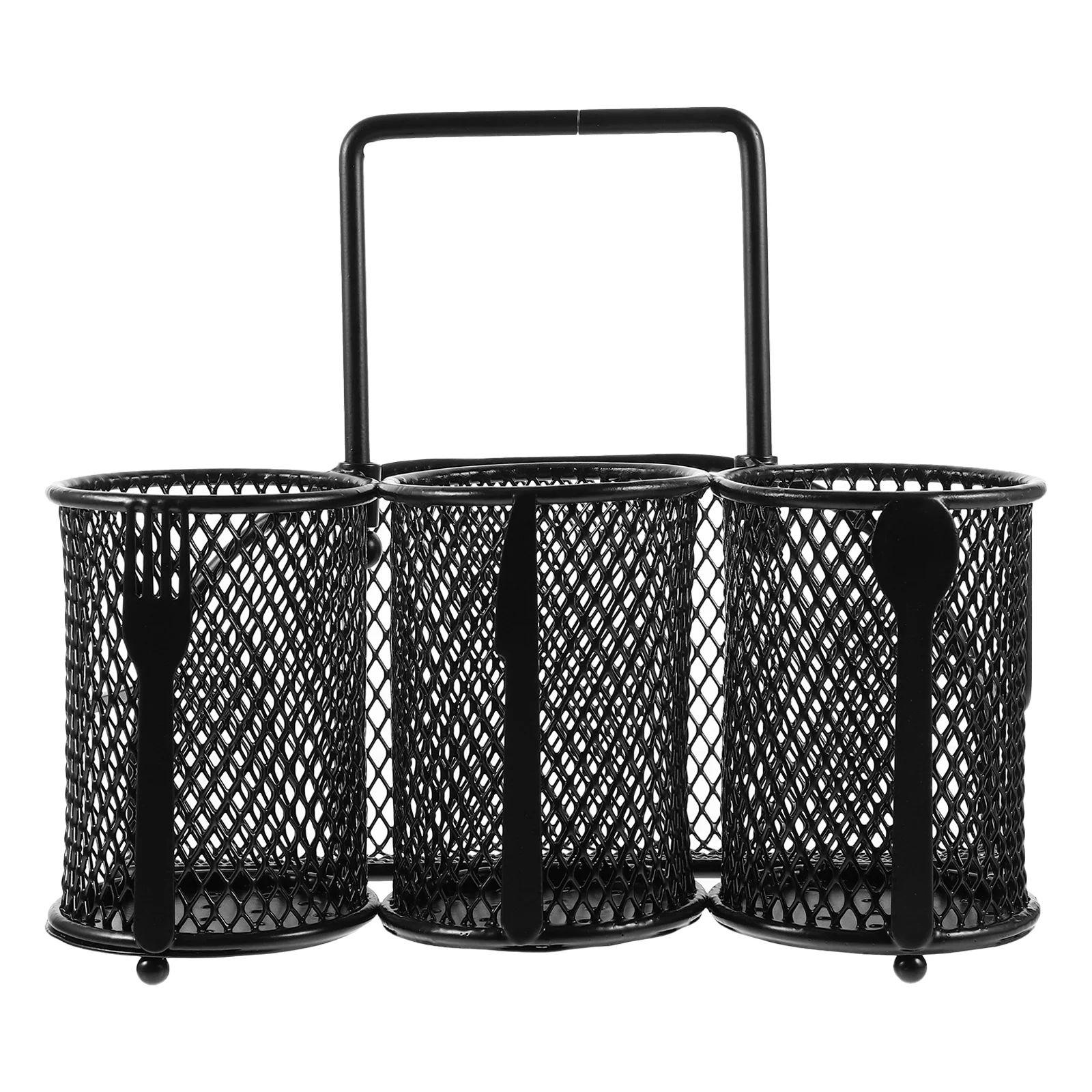 

Kitchen Desktop Chopstick Holder Multi-grid Cutlery Holder Iron Spoon Holder