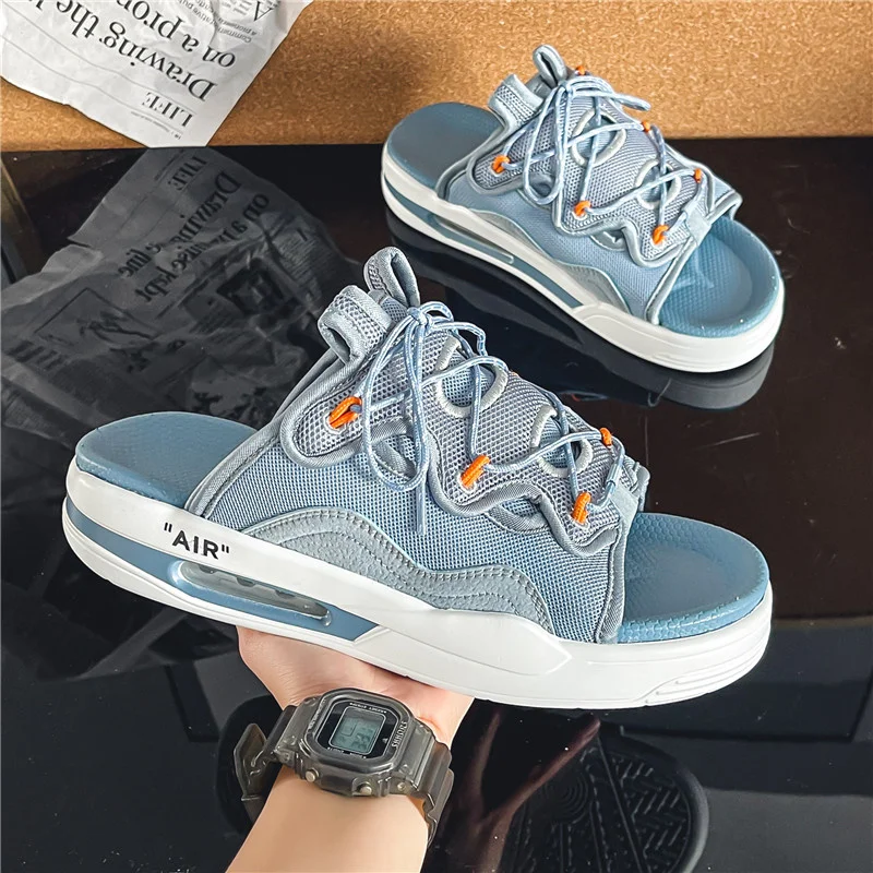 

Брендовая мужская спортивная обувь, дышащая обувь для бега, уличная спортивная модная удобная повседневная спортивная обувь для тренажерного зала, мужские спортивные босоножки на платформе