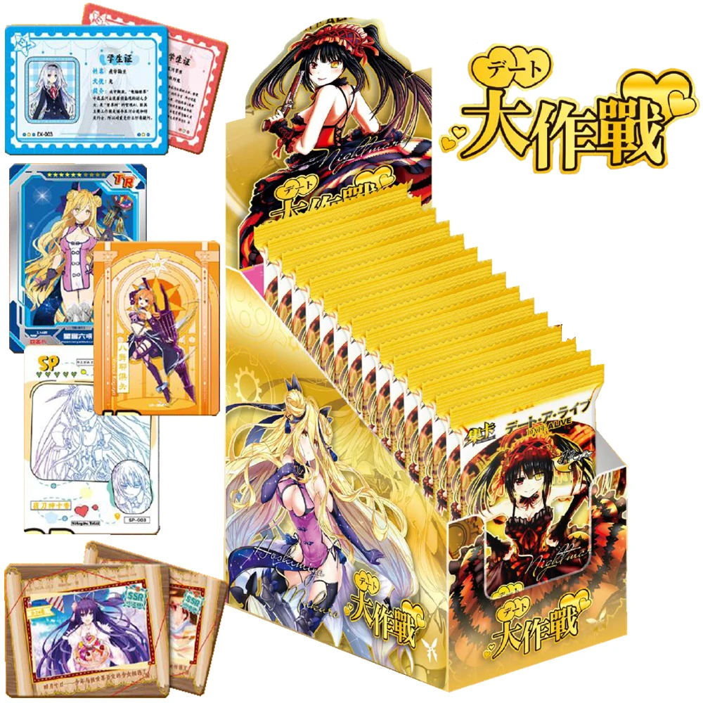 DATE A LIVE Коллекционная карта для детей Yamai Kaguya Yuzuru Combat Comedy Anime Exquisite Limited Game Card Table