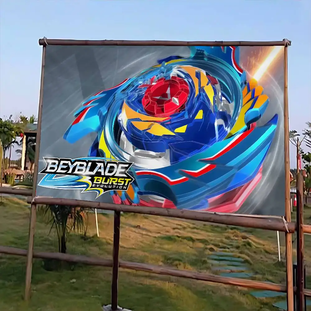 Фото Японский настенный баннер с изображением мультяшного персонажа B-Beyblade, украшение для дома, декор для интерьера №4
