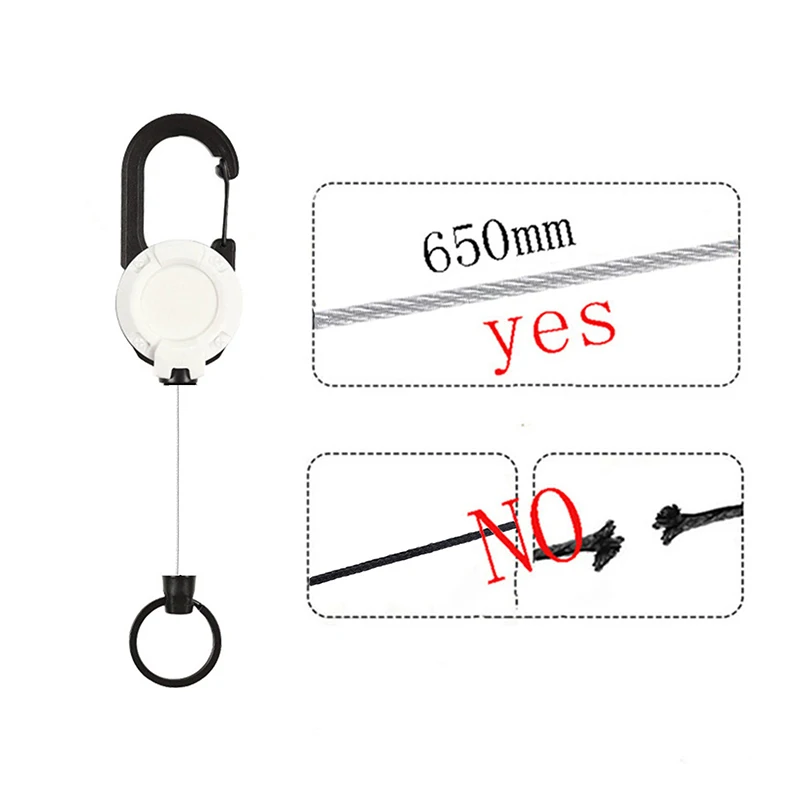 

New Outdoor Automatic Retractable Wire Rope Luya Anti-theft Tactical Keychain Telescopic Keychain Retractable Hook Tool