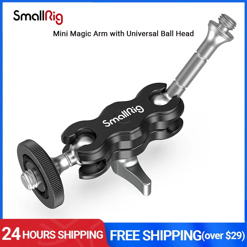 

SmallRig Mini Magic Arm with Dual Universal Ball Head , Adjustable Magic Arm for Monitor,Microphone , LED Video Light 3238