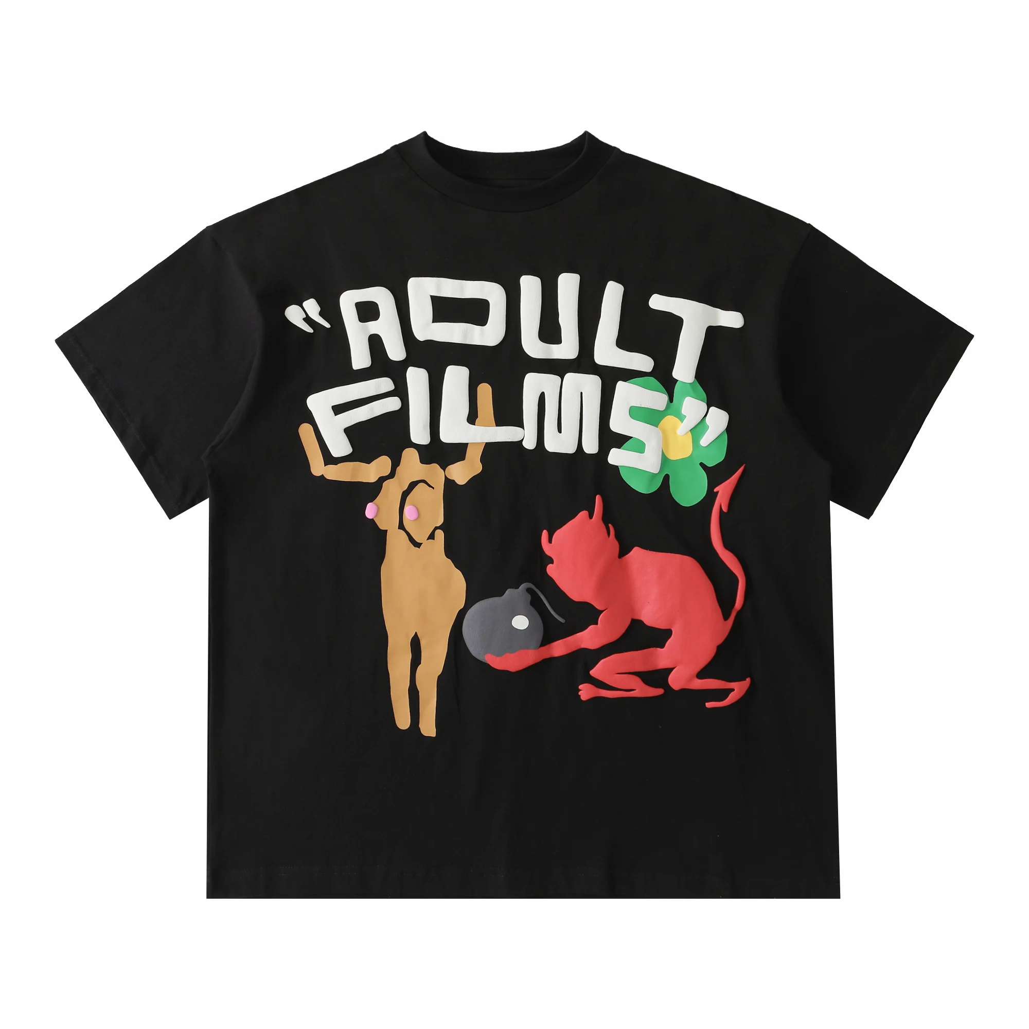 

Cpfm Kanye West foaming printing T-shirt high street loose cartoon men's women's summer oversized T-Shirt Top street clothes
