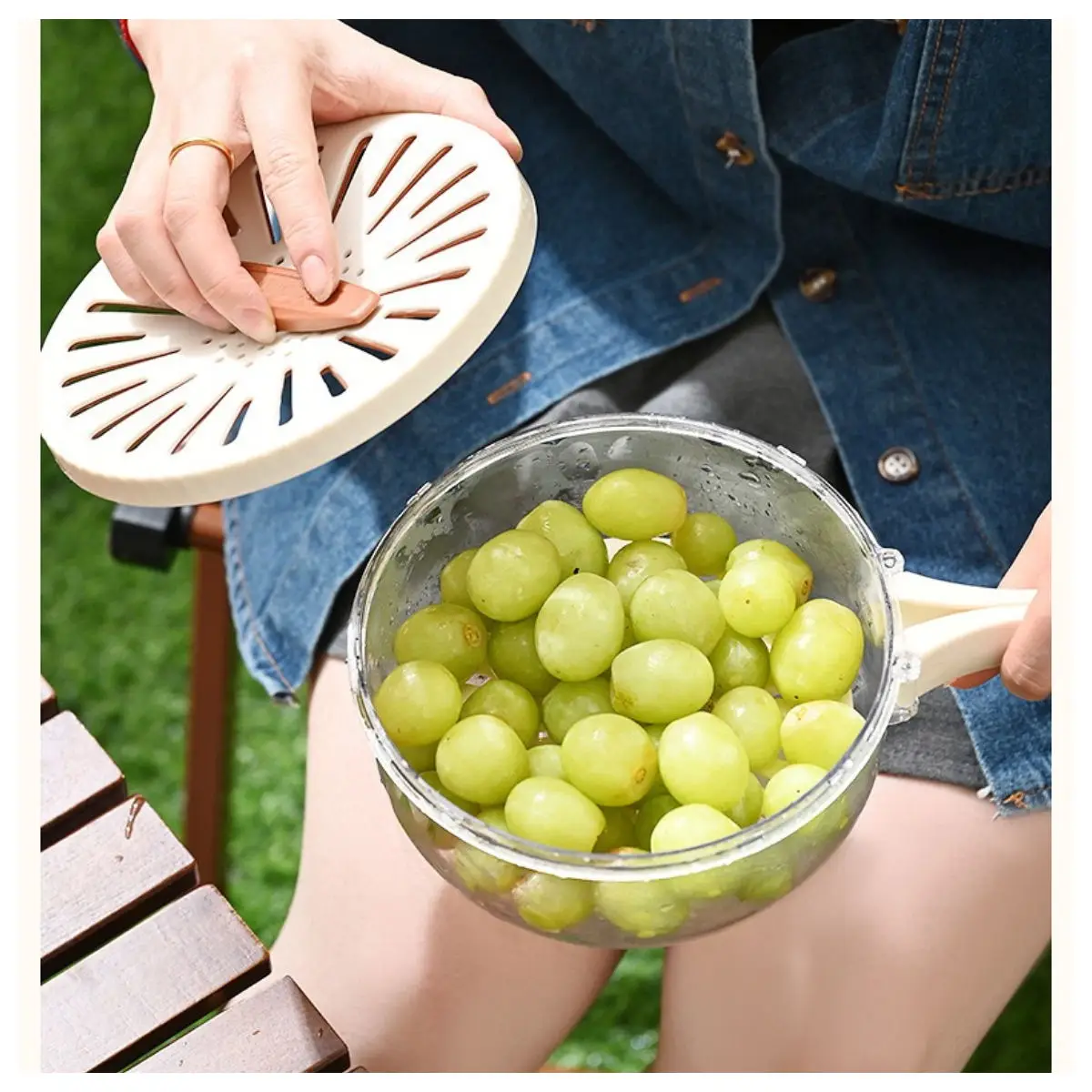 Складная Сливная Корзина С Ручкой И Функцией Включения/выключения Для Мытья