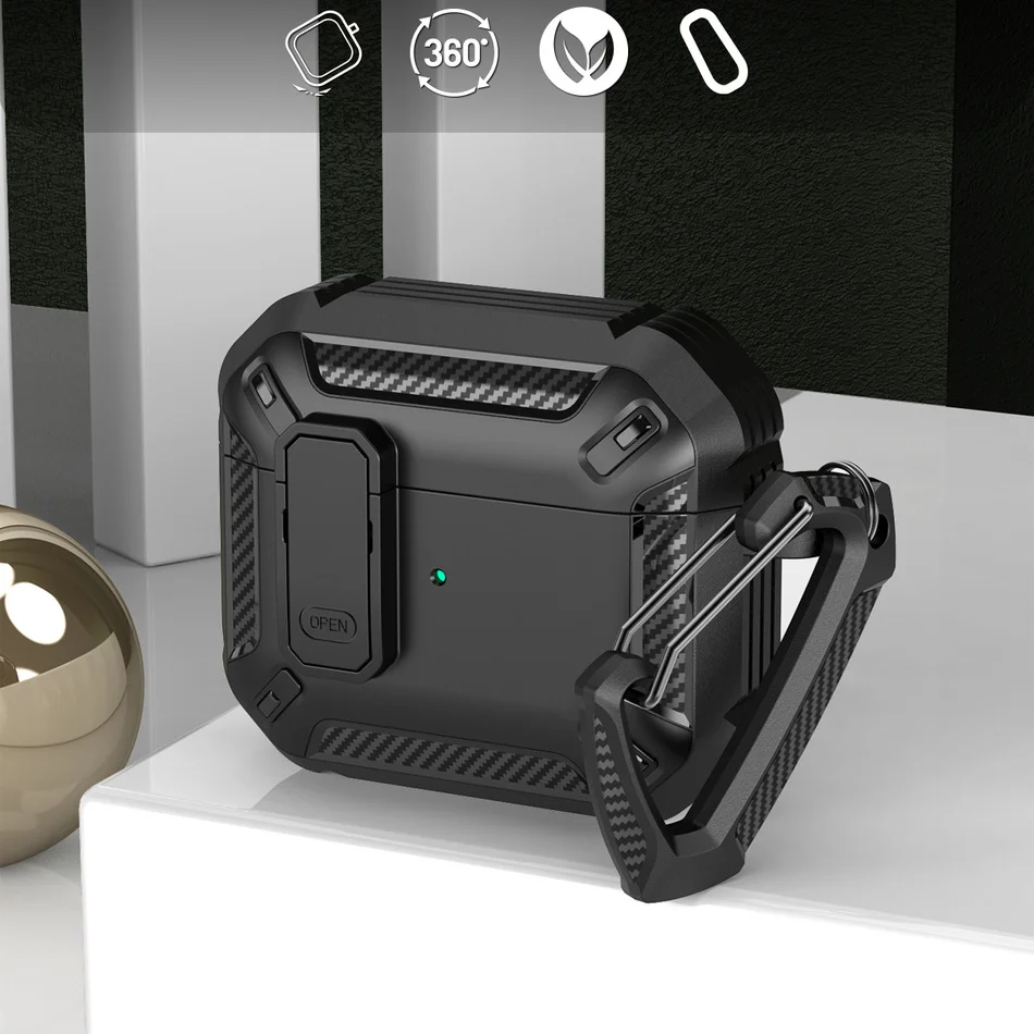 Роскошный чехол для наушников с переключателем Airpods Pro 2 3 противоударный Apple Air pods