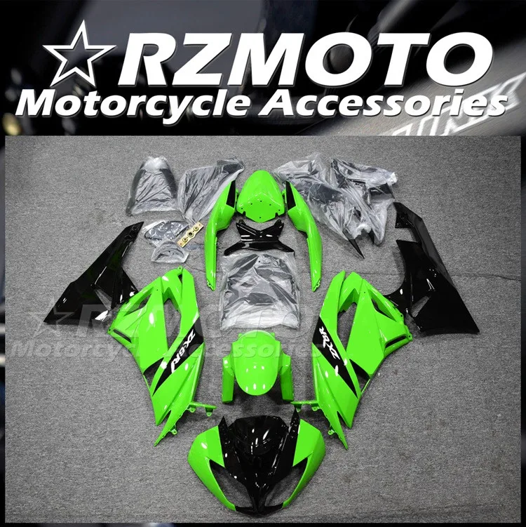 

Комплект обтекателей из АБС-пластика, 4 подарка, подходит для KAWASAKI ZX-6R ZX6R 636 2009 2010 2011 09 10 11 12, кузов под заказ, зеленый, черный