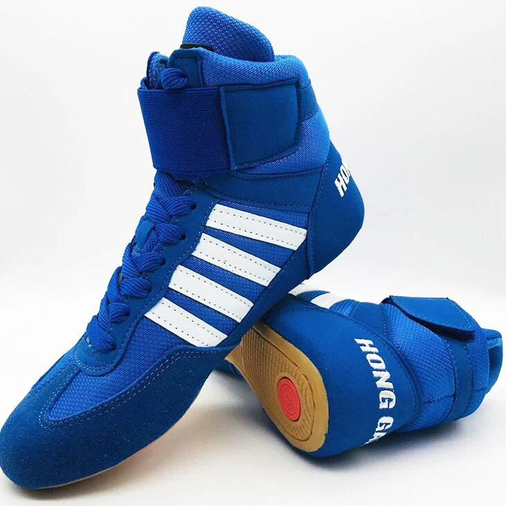 

Men`s professional Boxing wrestling squat shoes kids adults hard pull Sanda fighting fittness GYM martial arts training boots