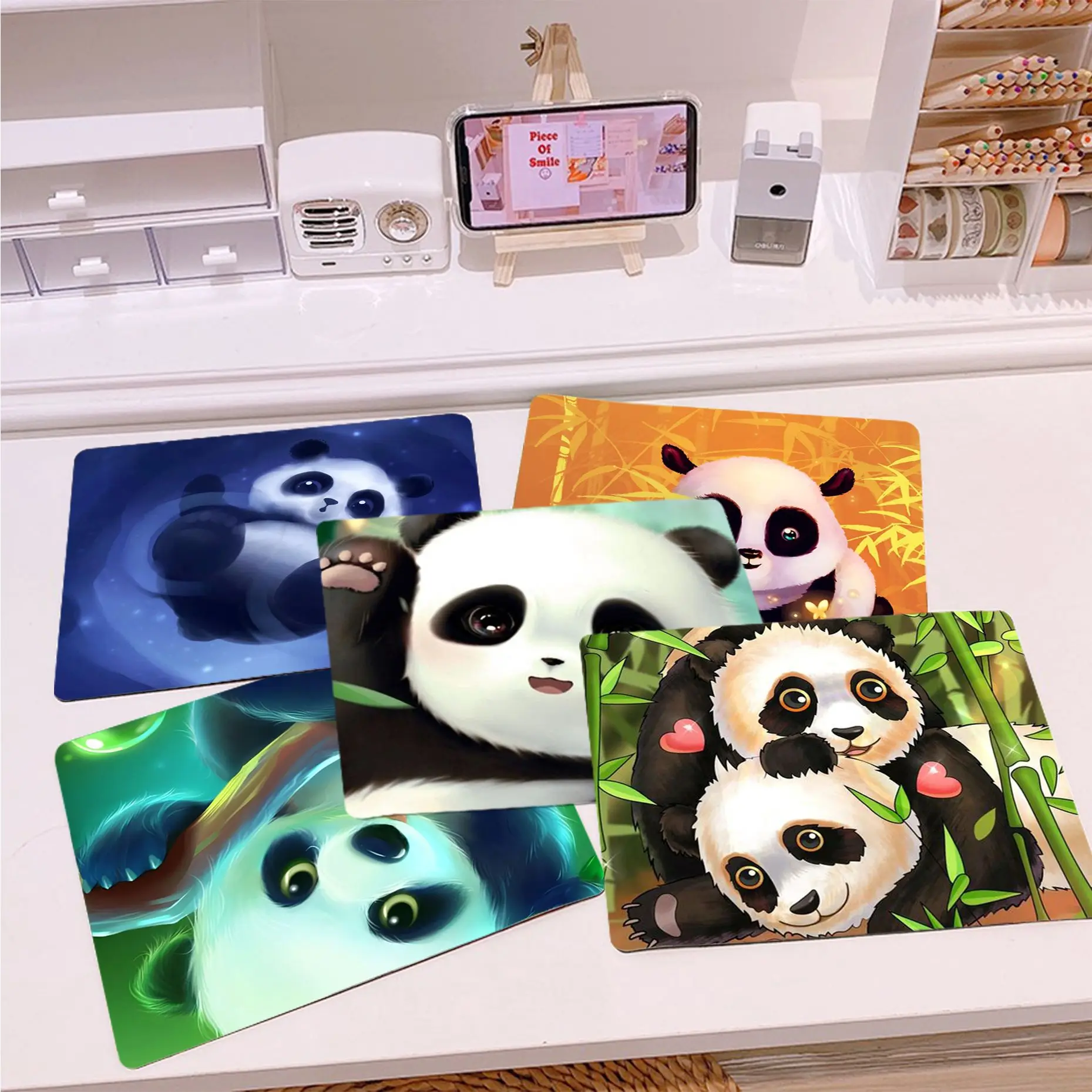 

Panda Cute 20x25cm Keyboard Mat Table Mat Students Gabinete PC Gamer Desktop Mouse Pad Desktop Mat