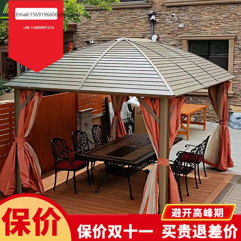 

Уличный павильон, вилла, двор, терраса, павильон с четырьмя углами, простой железный павильон, Солнцезащитный навес