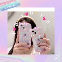 hello kitty sun flower cute cat head phone case for iphone 12 11 pro max x xr xs max shockproof transparency tpu cover