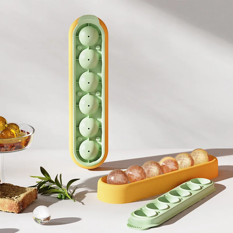 

Круглая форма для хоккея с шайбой, многоразовая силиконовая форма для кубиков льда, без БФА, льдогенератор со съемной крышкой