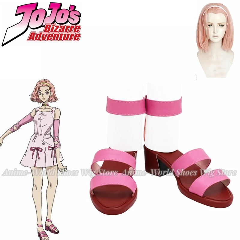 

JoJo Sugimoto Reimi Sandals Cosplay JoJo's Bizarre Adventure Reimi Sugimoto Cosplay Shoes Pink Shoes Custom Made