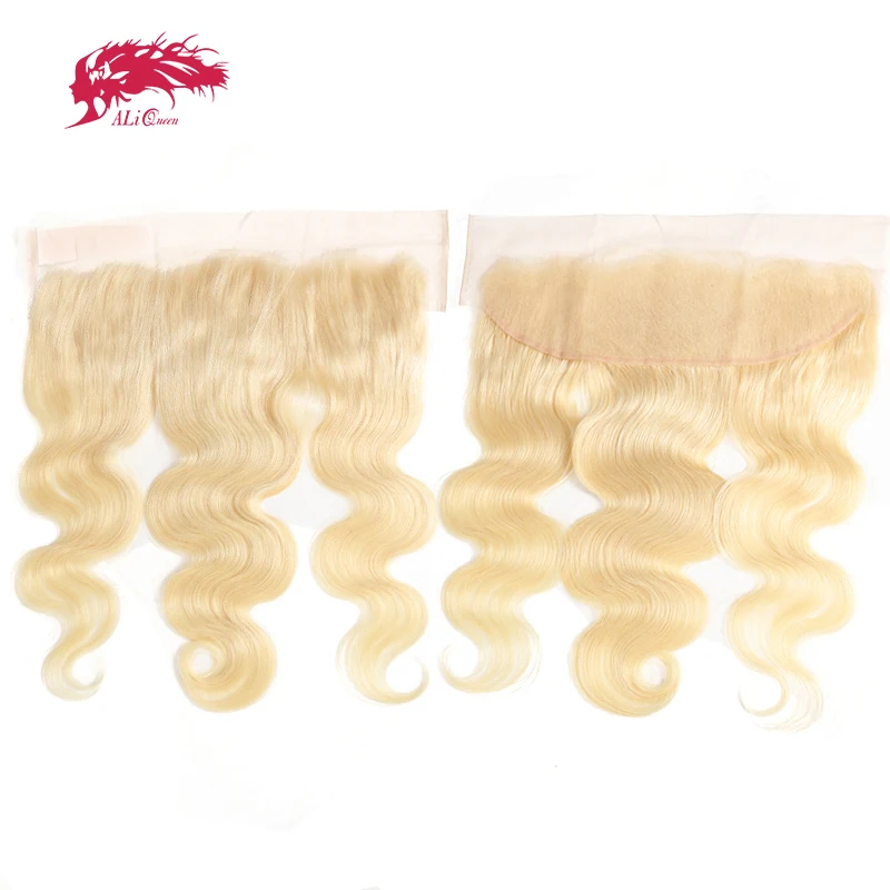 

613 Body Wave 4x4 Lace Closure Ali Queen Brazilian Virgin Human Hair 13x4 Blonde Lace Frontal Human Hair Pre-plucked Natural